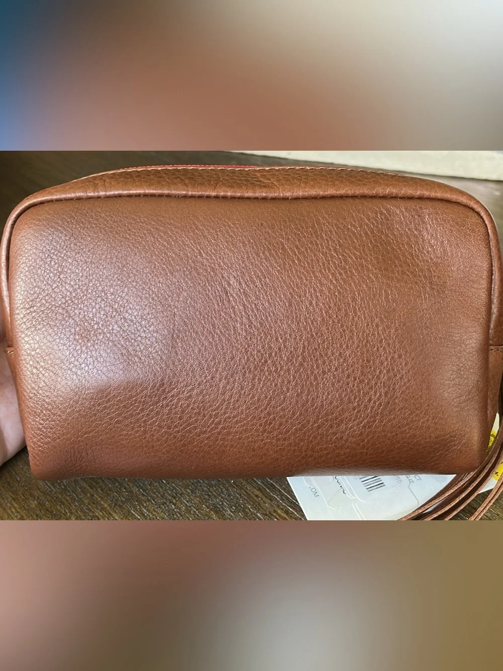 NEW Kelly Tooke Cosmetic Bag in Cognac - Picture 3 of 4
